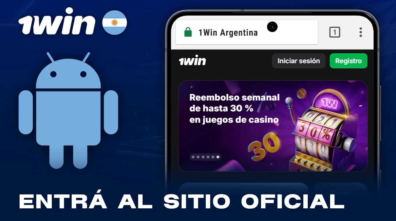 Entra en la página web de 1Win desde tu dispositivo Android